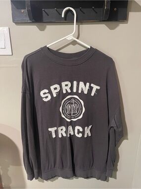 Divided Charcoal Gray 'Sprint Track' Graphic Sweatshirt